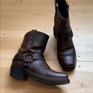 Frye Low, Square-Toe Harness Boots